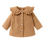 JEELLIGULAR Toddler Baby Girl Coats Kids Cloak Button Warm Thick Jacket Clothes Baby Fall Winter Outwear Clothes Set(Khaki#1,3-6 Months)