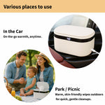 Weegeeks Portable Baby Wipe Warmer - USB-Powered, (40°C/104°F to 60°C/140°F) Adjustable Heating, Ultra-Quiet & 0.4kg Lightweight for Travel