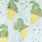 HonestBaby Sleep & Play Footed One-Piece Pajama Sleeper 100% Organic Cotton, Baby Boys, Dino Delight