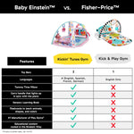 Baby Einstein Ocean Explorers 4-in-1 Kickin Tunes Jellyfish Jamboree Music & Language Discovery Gym, Pink, Ages 0 Months and Up