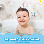 Tub Works® Bath Paint Sticks™ Bath Toy, 12 Count | Nontoxic, Washable Bathtub Paint for Kids & Toddlers | Twistable Sticks Draw Smoothly on Tub Walls | Smooth, Vibrant Alternative to Bath Crayons
