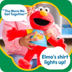 Just Play Sesame Street 13-inch Sing-Along Plush Elmo with Lights and Sounds, Super-Soft and Huggable, Kids Toys for Ages 18 Month