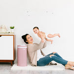 Ubbi Stainless Steel Diaper Pail, Odor Locking, No Special Bag Required, Award-Winning, Registry Must-Have, Fig Blossom