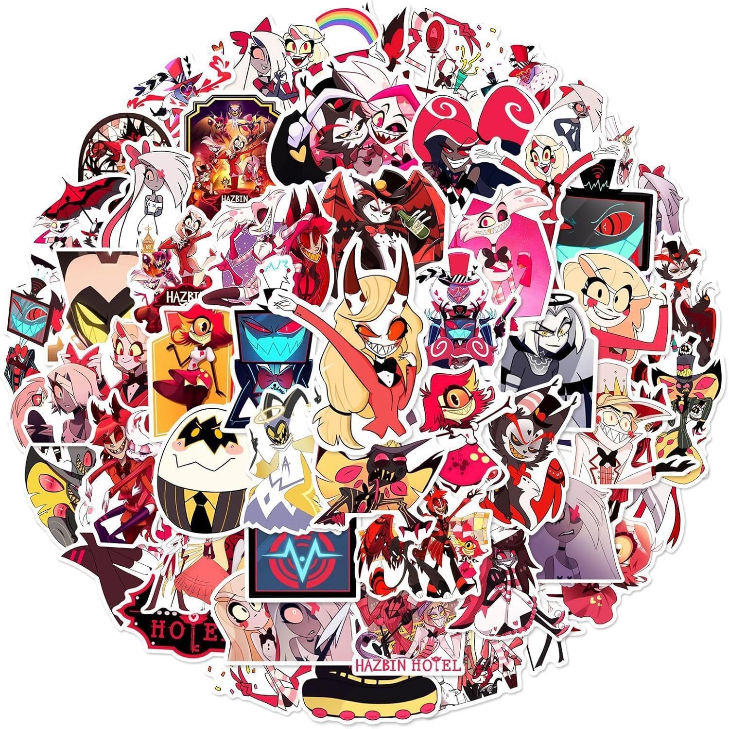 60PCS Korean Idol Kpop Stickers for Water Bottles, Cartoon K-pop Demon Hunters Stickers, Waterproof Vinyl Decal for Teen Girls Boys Adult Laptop Skateboard Phone Case Guitar Travel Case Bike Notebook