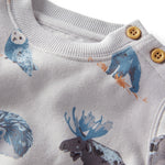 little planet by carter's Boy 2-piece Pants Set made with Organic Cotton, Blue Forest, 12M