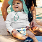 green sprouts Baby Toddler Eco Snap Swim Diaper - White Seashells - 18mo