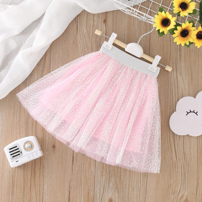 Skirts for Newborn Baby Soft Prints Tulle Dress Skirt Casual Beach Sundress Outfits (Pink, 18-24 Months)