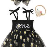 Renotemy Newborn Baby Girl Lace Romper Infant Summer Boho Flower Tulle Dress Party Gifts Newborn Photography Outfits