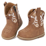 Newsonet Toddler Baby Cowboy Cowgirl Boots Western Shoes Camel 7 Toddler