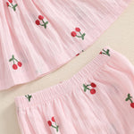 Mubineo Baby Girl Summer Clothes Cute Ruffle Tops Dress Shorts Outfits Set Infant Toddler Shrit Bloomers Princess Outfit (Pink, 6-12 Months)