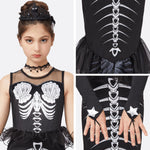 Spooktacular Creations Child Girl Mermaid Skeleton costume, Mermeid Costume for Girls Halloween Dress Up Parties (Small (5-7yr))