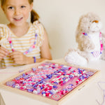Melissa & Doug Created by Me! Sparkle & Shimmer Beads Wooden Bead Kit, 340+ Beads for Jewelry-Making