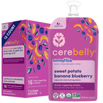 Cerebelly smoothie pouch and box packaging on a white background