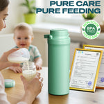 22oz Breast Milk Cooler Bottle for Travel & Outdoor Use, Portable Breastmilk Chiller with 24-Hour 360° Cooling, Larger Capacity with 2 Baby Bottles for Breast Milk Storage