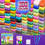 Air Dry Clay 100 Colors, Modeling Clay for Kids, DIY Molding Magic Clay, Gift for Kids
