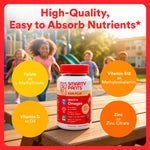 SmartyPants Kids Multivitamin Gummies, Omega 3 (DHA/EPA), Vitamins D3, C, B12, B6, Vitamin A, K & Zinc, Gluten Free, Cherry Berry Punch Flavors, 60 Count (30 Day Supply)