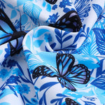 Kucnuzki Baby Girl Bathing Suit One Piece Swimsuit Blue Butterfly Bikini Set Baby 4T 5T Swimsuit Girls Toddler Ruffled Sleeveless Bathing Suits for Kids