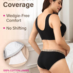 Intimate Portal Cotton Maternity Underwear Women Pregnancy Bikini Briefs Under the Bump Postpartum Panties 6 Pack Lace Delicacy M