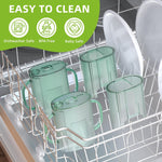 Pouch Holder No Squeeze for Food Pouches & Drink Boxes, Adjustable Baby Pouch Holder With Larger Capacity Allows Toddlers Self-Feed Avoid Mess (GREEN)