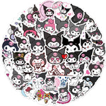50Pcs Cartoon Hello Kitty Stickers for Kids, Cute Cat Stickers for Teen Girl Adult Water Bottle, Skateboard, Phone, Laptop, Bicycle, Travel Case, Guitar, Helmet (Kt)