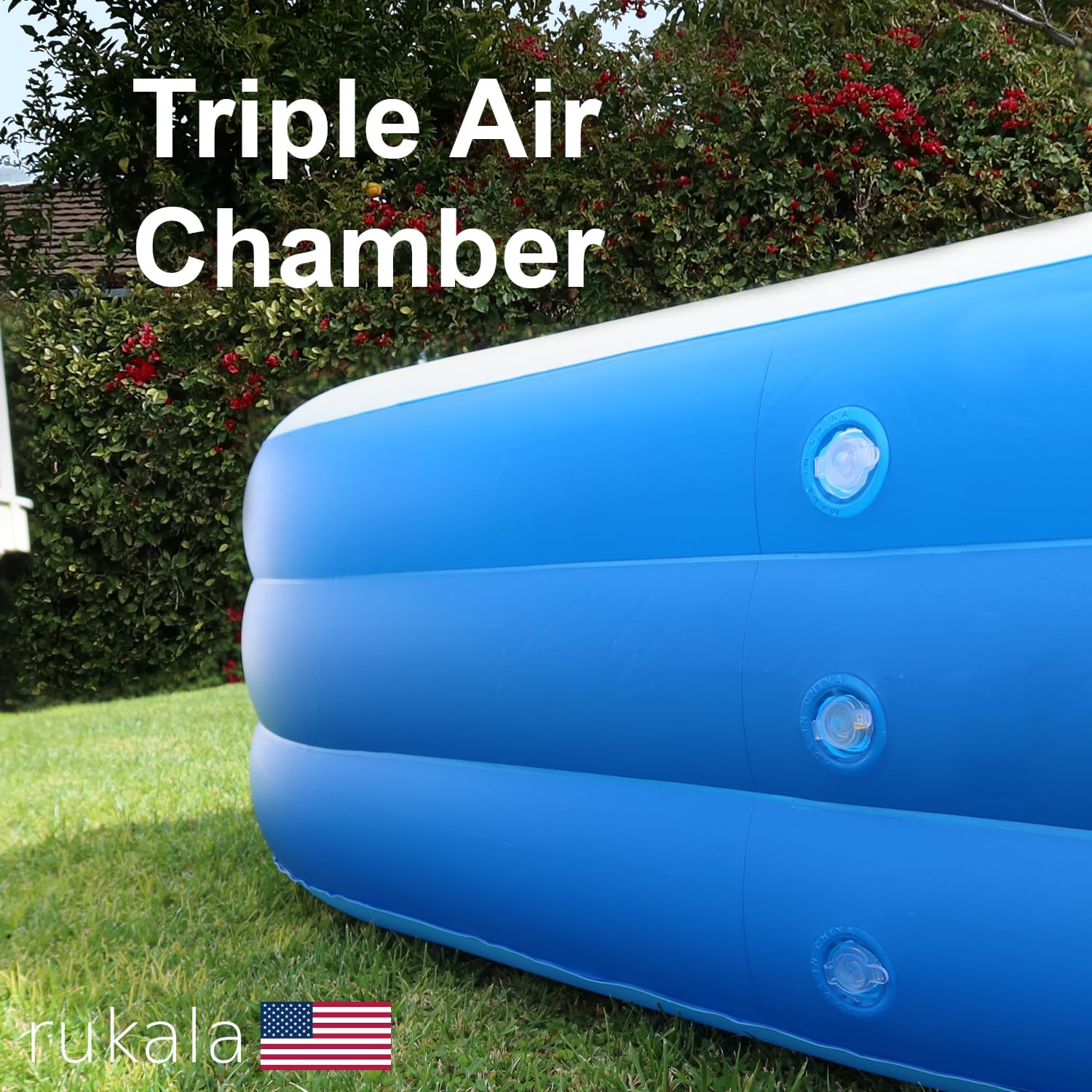 Inflatable Pool for Adults 10' x 6' - Bundle (Ground Tarp and Electric Pump Included) - Easy Setup