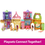 Mattel Disney Princess Toys, Moana Storytime Stackers Doll House with Moana Small Doll, 1 Animal Friend & 9 Accessories, Inspired by Disney Movie
