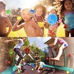 Jishi 48Pcs Reusable Water Balls, Kids Summer Outdoor Toys, Outside Activity Games for Backyard Yard Beach Pool Party Favors, Summer Water Fun Toddler Outdoor Play Toys for Boys Girls Ages 3+ Year Old