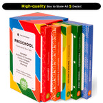 Award-Winning Flash Cards for Preschool & Kindergarten – 5-Deck Set, 180 Jumbo Cards – Learn Alphabet, Numbers, Colors, Shapes, First Words, Opposites & Rhyming – for Kids Ages 2–5