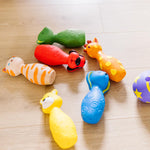 Melissa & Doug K’s Kids Bowling Friends Set, Soft Animal-Themed Pins & Ball with Carry Case, Travel-Friendly Bowling Game Sports Toy, Indoor & Outdoor Toddler Toys for Kids Ages 2+