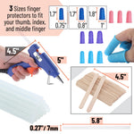 Mr. Pen- Mini Hot Glue Gun Kit with 20 Glue Sticks and 20 Popsicle Sticks & 8 Finger Protector - Fast Preheating Hot Melt Gun, High Temp for School Crafts DIY Arts and Quick Home Repairs