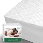 SafeRest Waterproof Queen Size Mattress Protector - Fitted with Stretchable Pockets - Machine Washable Cotton Mattress Cover for Bed
