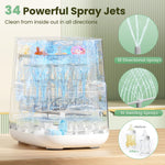 MOLWAY【Upgraded Baby Bottle Washer, Sterilizer and Dryer, All-in-One Pro Cleaning Machine for Bottles, Pump Parts & Baby Essentials, Effortless Care, Replaces Hand Washing