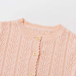 Simplee kids Baby Girl Thin Sweater Solid Cardigans Baby Girls Long Sleeve Coat Cardigan for Spring 6-12 Months