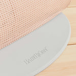BabyBjörn Bouncer Balance Soft, Light Grey Frame, Mesh, Pearly Pink/White, 2-in-1 Adjustable Baby Bouncer Seat and Toddler Chair, Newborn to Toddler (8-29 lbs), 4 Positions, Lightweight & Portable