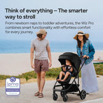 Mompush Wiz Pro 4-in-1 Baby Stroller with Bassinet Mode, Full-Size All-Terrain Premium Stroller from Newborn to Toddler, Snack Tray Included for Easy Feeding & Travel, Lay-Flat in Seconds