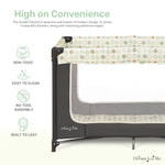 Dream On Me Zodiak Portable Playard in Grey, Lightweight, Packable and Easy Setup Baby Playard, Breathable Mesh Sides and Soft Fabric - Comes with a Removable Padded Mat