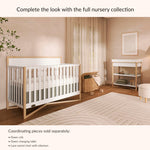 Dream On Me Owen 5-in-1 Convertible Full-Size Baby Crib in Vintage White Oak, GreenGuard Gold & BSA, Converts to Toddler, Day, & Full-Size Bed Non-Toxic Paint, Safe Sleep Environment