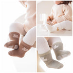 J Poqobog Baby Crew Socks,Grips Combed Cotton Socks Toddler Non-Skid for Girls,Boys Non Slip/Anti Skid 9-Pack (12-24 Months, Girls - 9 Pairs)