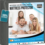 Utopia Bedding Waterproof Mattress Protector Queen Size, Premium Terry Mattress Cover 200 GSM, Breathable, Fitted Style with Stretchable Pockets (White)