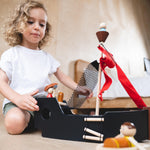 PlanToys® Pirate Ship Wooden Montessori Imaginative and Fine Motor Play Set | Creativity, Coordination and Storytelling Development Activity | Eco Friendly Adventure Boat Toy