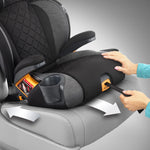 Chicco KidFit Zip Plus 2-in-1 Belt-Positioning Booster Car Seat, Backless and High Back Booster Seat, for Children Aged 4 Years and up and 40-100 lbs., Taurus/Black/Grey