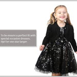Lilax Baby Girls' Knit Long Sleeve Button Closure Bolero Cardigan Shrug 3-6 Months Black