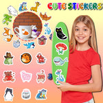 STICKZOO 100 PCS Water Bottle Stickers for Kids Waterproof Cute Stickers for Water Bottles No Duplicates Animal Stickers for Kids Laptop, Water Bottle, Party Favor & Classroom Reward