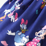 Disney Minnie Mouse Baby Girl Dress Daisy Duck Pattern Casual Sundress Sleeveless Summer Outfit School Holiday Clothes Deep Blue 6-9 Months