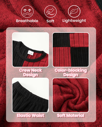 Kids Toddler Girl Clothes 18 24 Months Girl Clothing Long Sleeve T-Shirt Soft Top Pants Sweatsuit Toddler Outfit Fall Winter Clothes Black Red