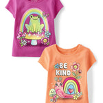 The Children's Place,and Toddler 2-Pack Short Sleeve Graphic T-Shirt,18-24 Monts