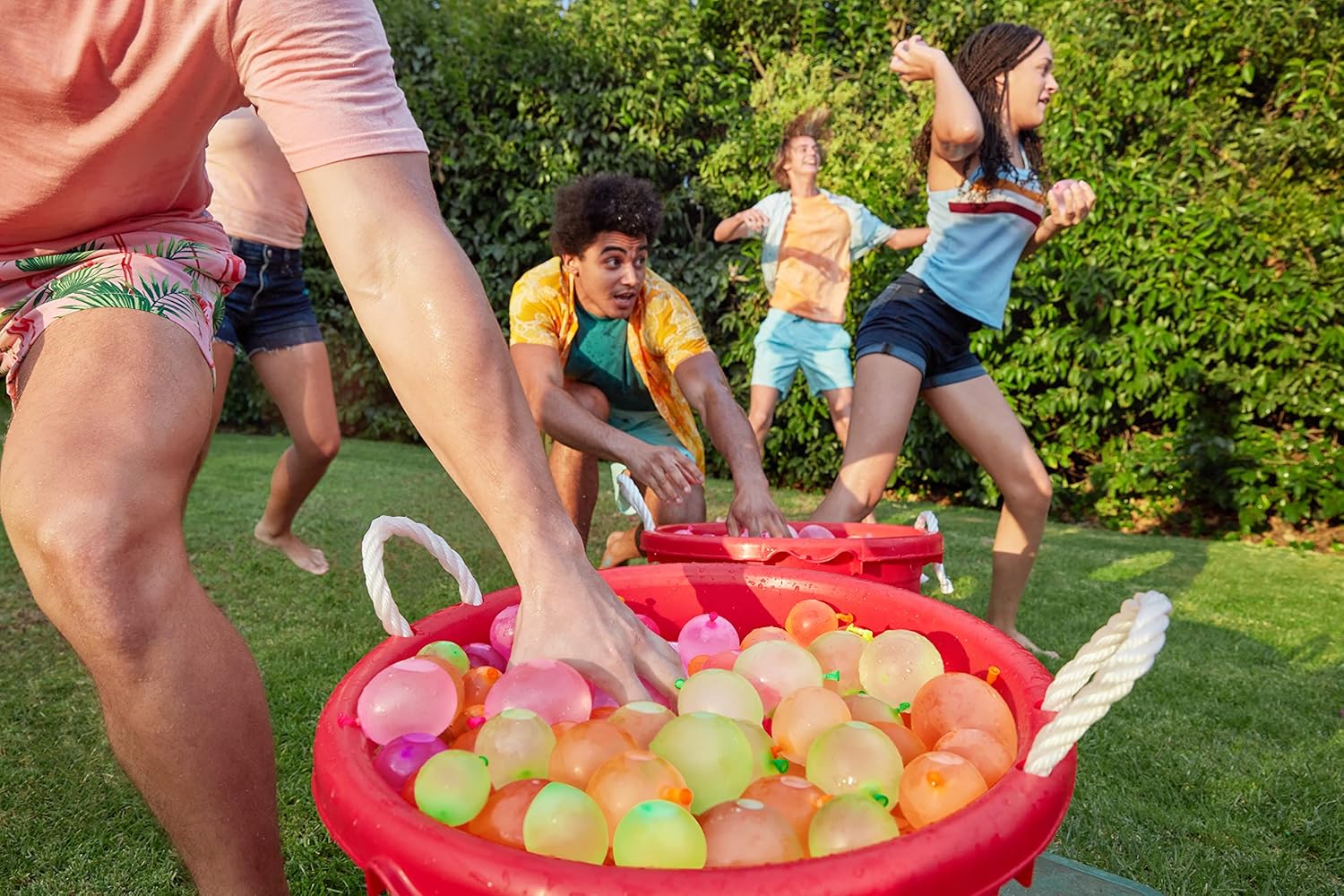 Bunch O Balloons Tropical Party (6 Pack) by ZURU, 200+ Rapid-Filling Self-Sealing Tropical Colored Water Balloons for Outdoor Family, Friends, Children Summer Fun (6 Pack)