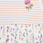 Little Me Clothes for Baby Girls' Floral Popover and Hat, Peach Pearl/White, 3 Months