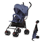 Dream On Me Vista Moonwalk Baby Stroller in Blue, Lightweight Infant Stroller with Compact Fold, Multi-Position Recline Umbrella Stroller with Canopy, Extra Large Storage and Cup Holder