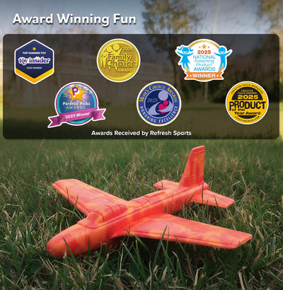 Airplane Toy Glider for All Ages - 2026 Valentines Day Gifts for Kids - Easy to Throw Soft Flying Plane for Indoor & Outdoor Play - Best Kids Valentine Gifts for Girls & Boys All Ages 3 4 5 6 7 8 9+